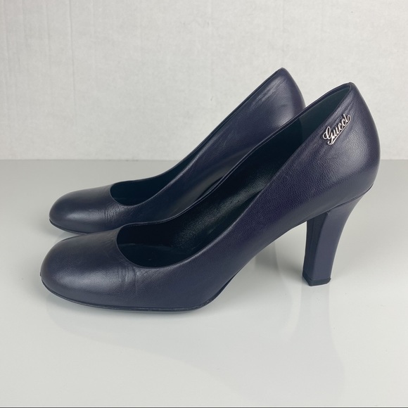 Gucci Classic Leather Round Toe Pumps Heels - Picture 1 of 14